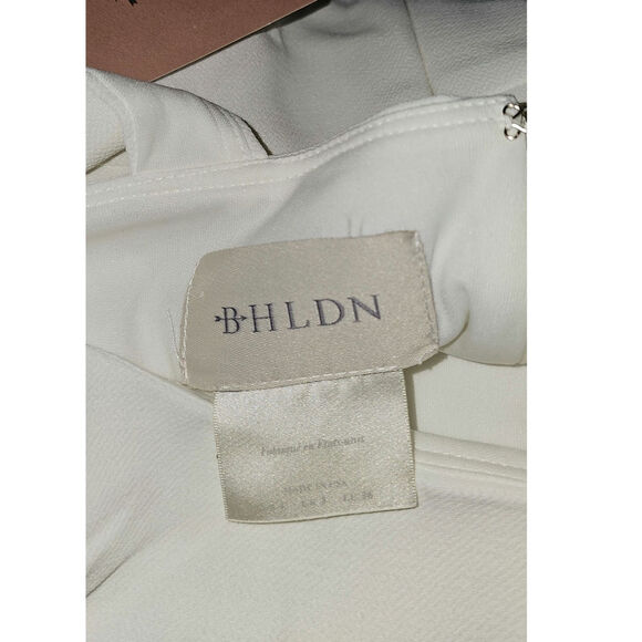 New Anthropologie BHLDN Adena Crepe Dress $198 Maxi SIZE 4 Ivory - Picture 5 of 5